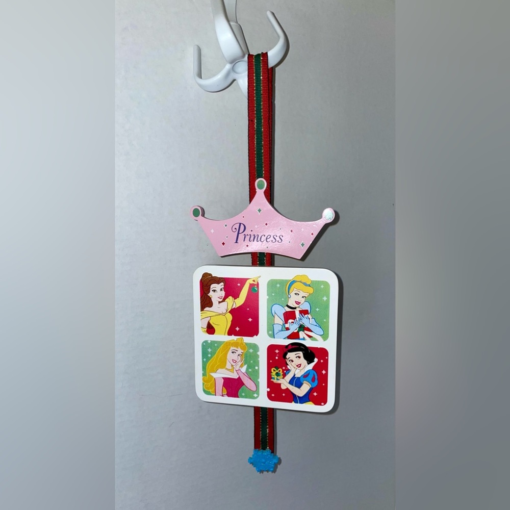 Disney Princess Christmas Hanging Picture Wooden Belle Cinderella Snow White